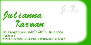 julianna karman business card